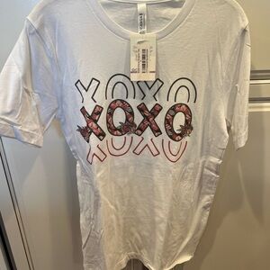 Bella Canvas White XOXO Graphic Valentine’s T-Shirt
